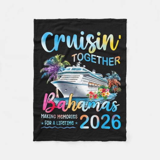 Cruisin' Together Bahamas 2026 Family Group Cruise Fleece Deken (Voorkant)