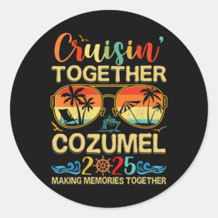 Cruisin Together Cozumel 2025 Overeenkomen Groepsv Ronde Sticker