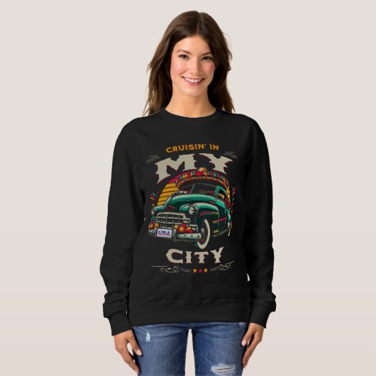 Cruisin' USA Vrouwen sweatshirt (Voorkant volledig)