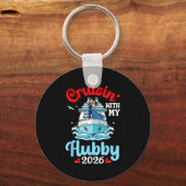 Cruisin With My Hubby 2026 Romantic Couple Cruise Sleutelhanger (Voorkant)