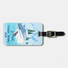 Cruising Alaska bergen gepersonaliseerd Bagagelabel