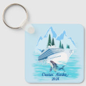 Cruising Alaska bergen Sleutelhanger (Voorkant)