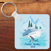 Cruising Alaska bergen Sleutelhanger (Voorkant)