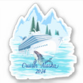 Cruising Alaska bergen Sticker (Voorkant)
