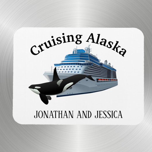 Cruising Alaska Orca Killer Whale Ship Magneet