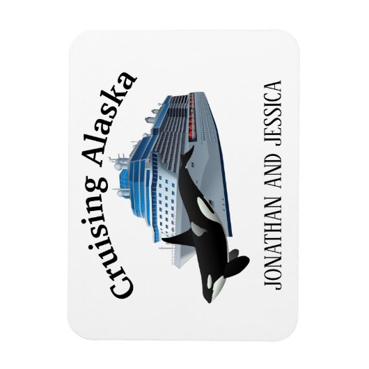 Cruising Alaska Orca Killer Whale Ship Magneet (Verticaal)