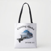 Cruising Alaska Orca Killer Whale Ship Tote Bag (Voorkant)