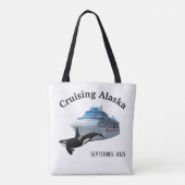 Cruising Alaska Orca Killer Whale Ship Tote Bag (Achterkant)