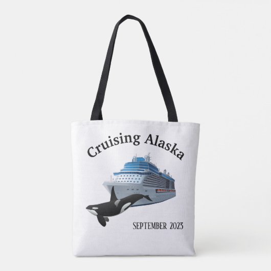 Cruising Alaska Orca Killer Whale Ship Tote Bag (Achterkant)