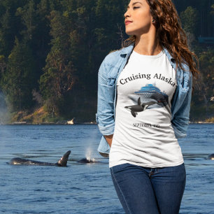 Cruising Alaska Orca schip Killer Whale T-shirt