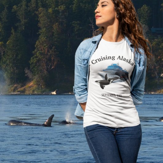 Cruising Alaska Orca schip Killer Whale T-shirt