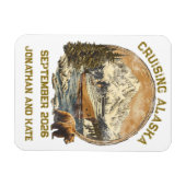 Cruising Alaska Retro Distressed Ship Door Marker Magneet (Horizontaal)