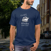Cruising Alaska Vakantie Blauw Personaliseren T-shirt