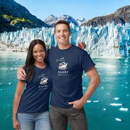 Cruising Alaska Vakantie Blauw Personaliseren T-shirt