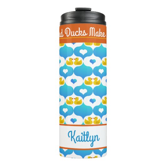 Cruising and Ducks Make Me Happy Custom Vacation  Thermosbeker (Voorkant)