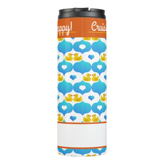 Cruising and Ducks Make Me Happy Custom Vacation  Thermosbeker (Achterkant)