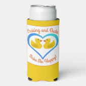Cruising and Ducks Make Me Happy-Customized Seltzer Blikjeskoeler (Seltzer Voorkant)