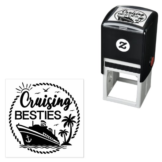Cruising Besties thema Zelfinktende Stempel (In situ)