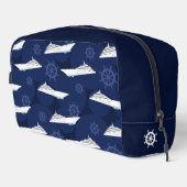 Cruising Cruise Ship Personalised Blue and White Toilettasje (Rechterhoek)