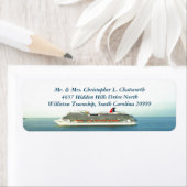 Cruising de tropen gepersonaliseerd etiket (Insitu)