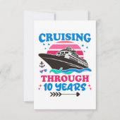 Cruising door 10 jaar bruiloft bedankkaart (Voorkant)