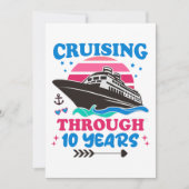 Cruising door 10 jaar bruiloft kaart (Voorkant)