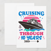 Cruising door 10 jaar bruiloft kaart (Voorkant / Achterkant)
