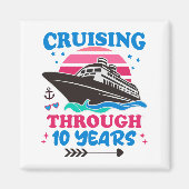 Cruising door 10 jaar bruiloft magneet (Voorkant)