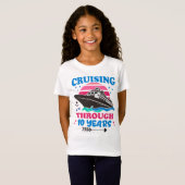 Cruising door 10 jaar bruiloft t-shirt (Voorkant volledig)