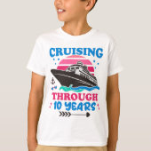 Cruising door 10 jaar bruiloft t-shirt (Voorkant)