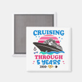 Cruising door 5 jaar bruiloft magneet (Voorkant / Achterkant)