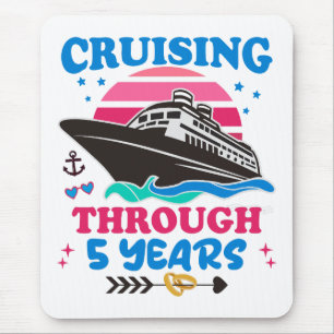 Cruising door 5 jaar bruiloft muismat