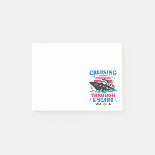 Cruising door 5 jaar bruiloft post-it® notes (Voorkant)