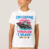 Cruising door 5 jaar bruiloft t-shirt (Voorkant)