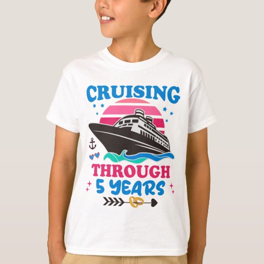 Cruising door 5 jaar bruiloft t-shirt (Voorkant)