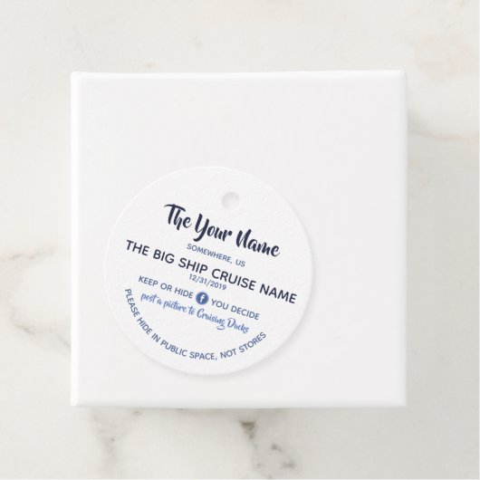 Cruising Duck Custom Bedankjes Labels (In situ)