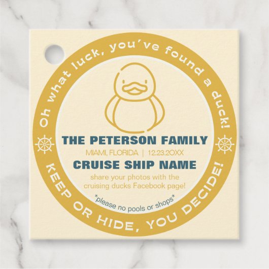 Cruising Duck houden of verbergen spel Label (Voorkant)