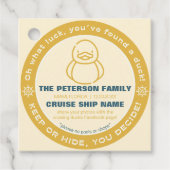 Cruising Duck Keep of Hide Game Label met QR-code (Voorkant)