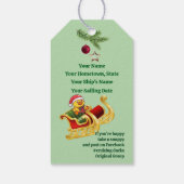 Cruising Duck Labels Kerst Cadeaulabel (Achterkant)