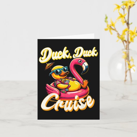 Cruising Ducks Duck Cruise Familie Vakantie Ru Kaart (Gele Bloem)