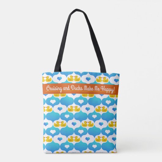 Cruising Ducks Happy Tote Bag (Achterkant)