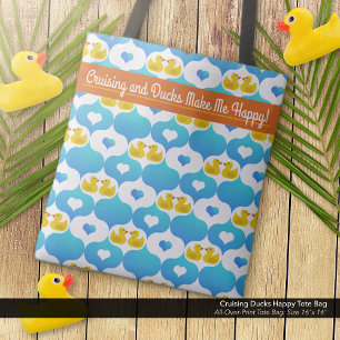 Cruising Ducks Happy Tote Bag