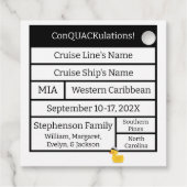 Cruising Eenden Cruise Kapitein Eend Bedankjes Labels (Achterkant)