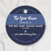 Cruising eenden gepersonaliseerd bedankjes labels (Achterkant)