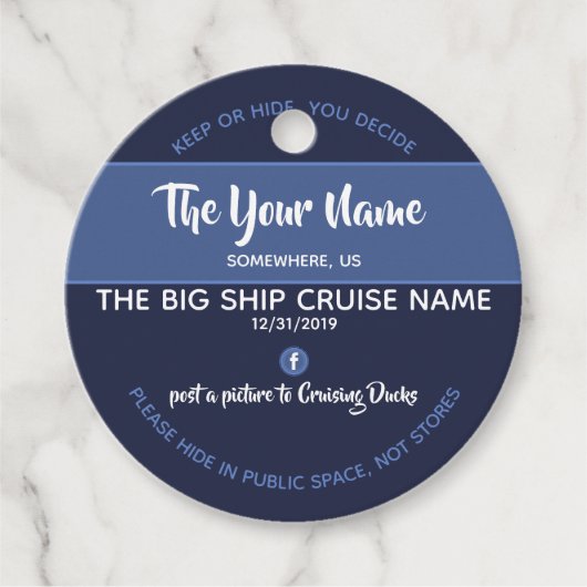 Cruising eenden gepersonaliseerd bedankjes labels (Voorkant)