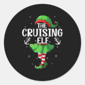 Cruising Elf Christmas Girls Women Elf Squad Xmas  Ronde Sticker (Voorkant)