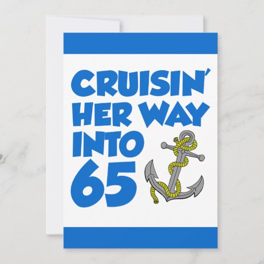 Cruising haar weg naar 65 uitnodiging (Voorkant)