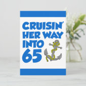 Cruising haar weg naar 65 uitnodiging (Staand voorkant)