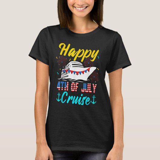 Cruising Happy 4th Of July Cruise T-shirt (Voorkant)