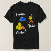 Cruising Hiding Finding Rubber Ducks Passport Scav T-shirt (Design voorkant)
